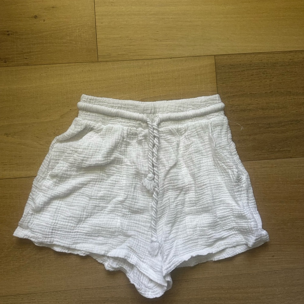 White gauze cotton Shorts S/M